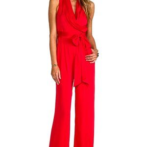 Silk Red Jumpsuit